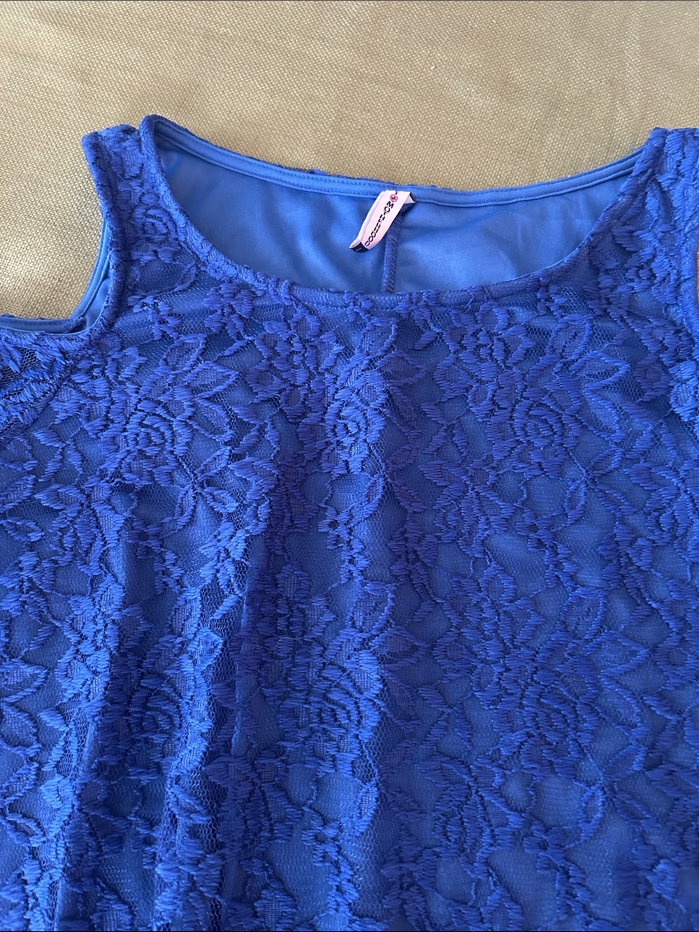 Planet Motherhood Royal Blue Lace dress